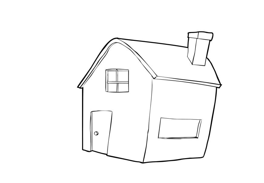 hus Målarbild hus