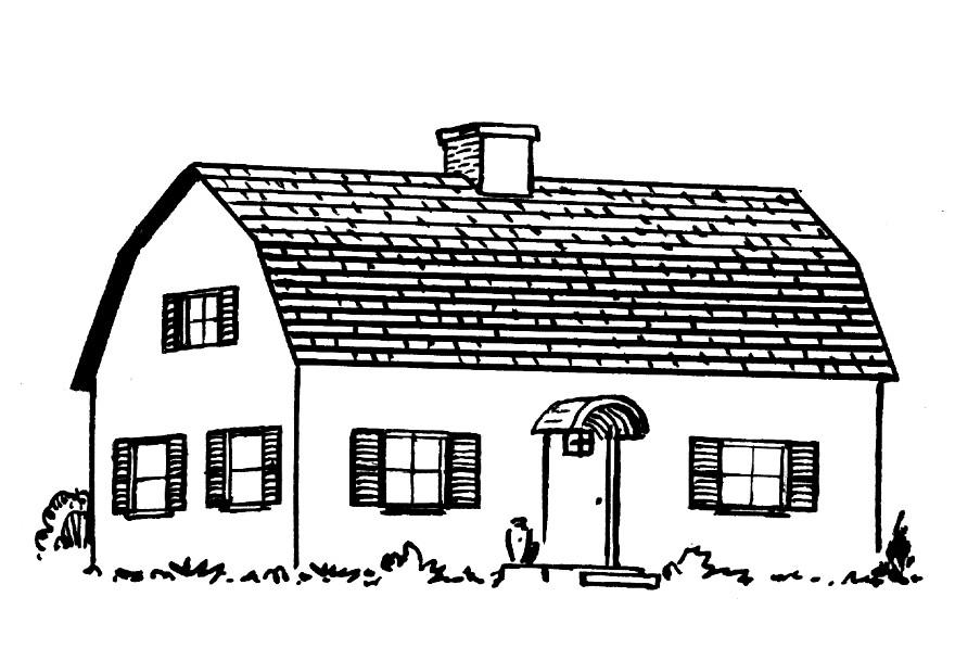 hus Målarbild hus