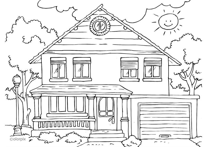 hus - exteriA¶r Målarbild hus - exteriA¶r