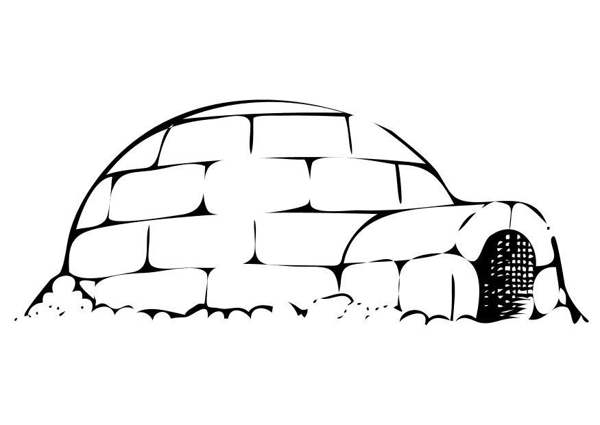 igloo Målarbild igloo