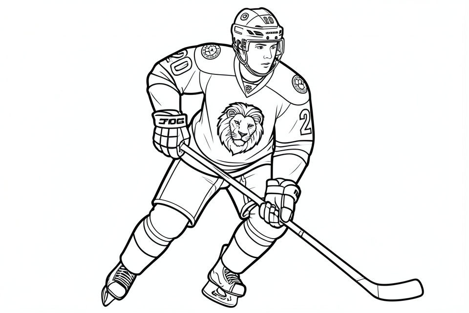Målarbild ishockey