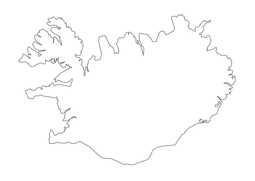 island Målarbild island