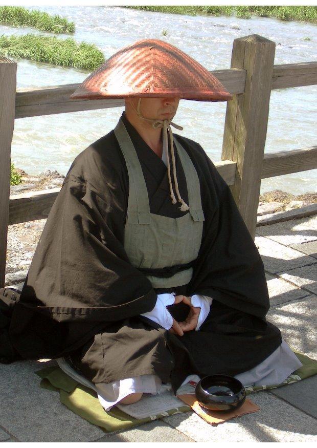 japansk buddhistmunk Foto japansk buddhistmunk