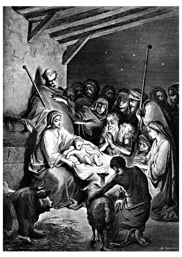 Målarbild jesu fA¶delse