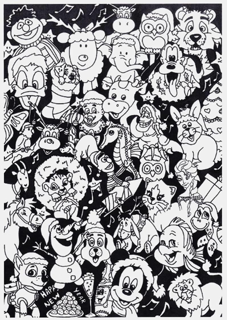 juldjur disney Målarbild juldjur disney
