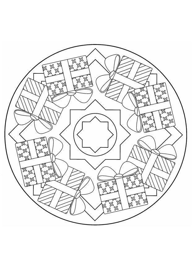 julmandala Målarbild julmandala