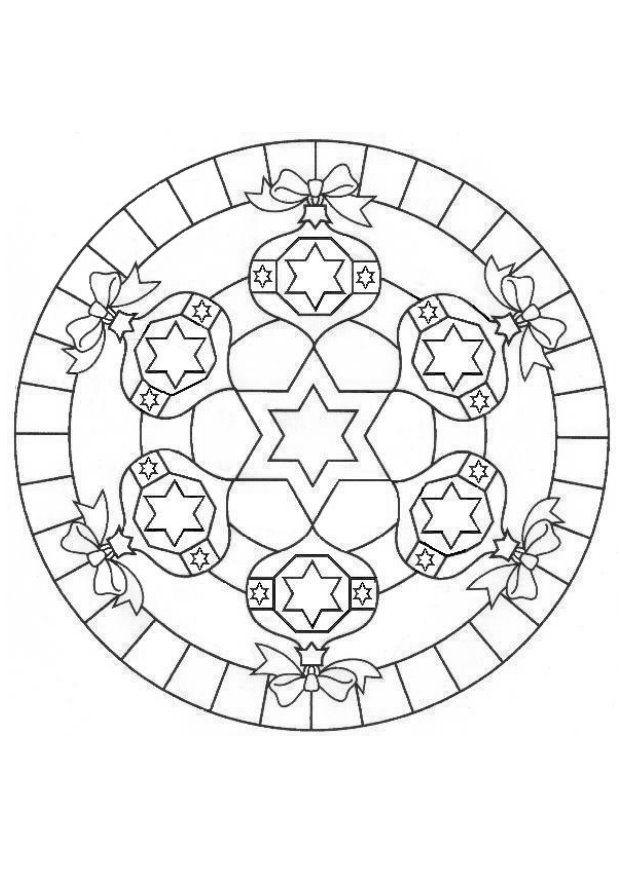 Målarbild julmandala