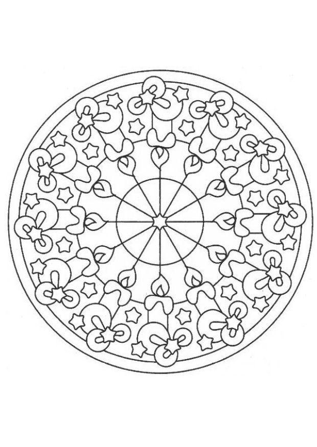 julmandala Målarbild julmandala