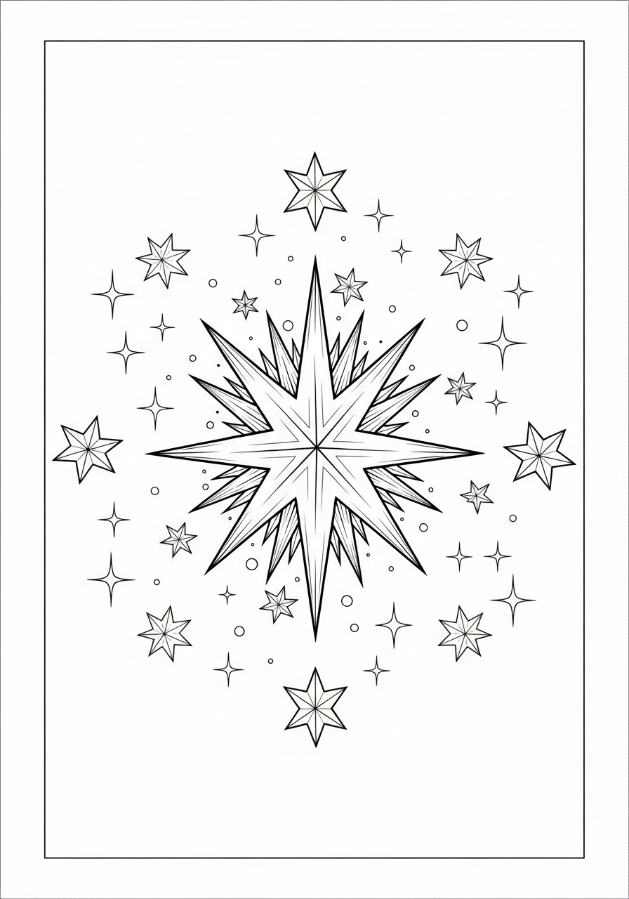 julstjA¤rnorna glittrar Målarbild julstjA¤rnorna glittrar