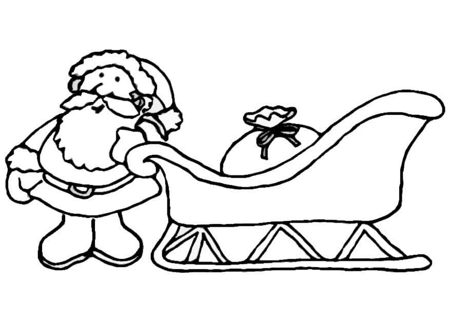 jultomte med slA¤de Målarbild jultomte med slA¤de