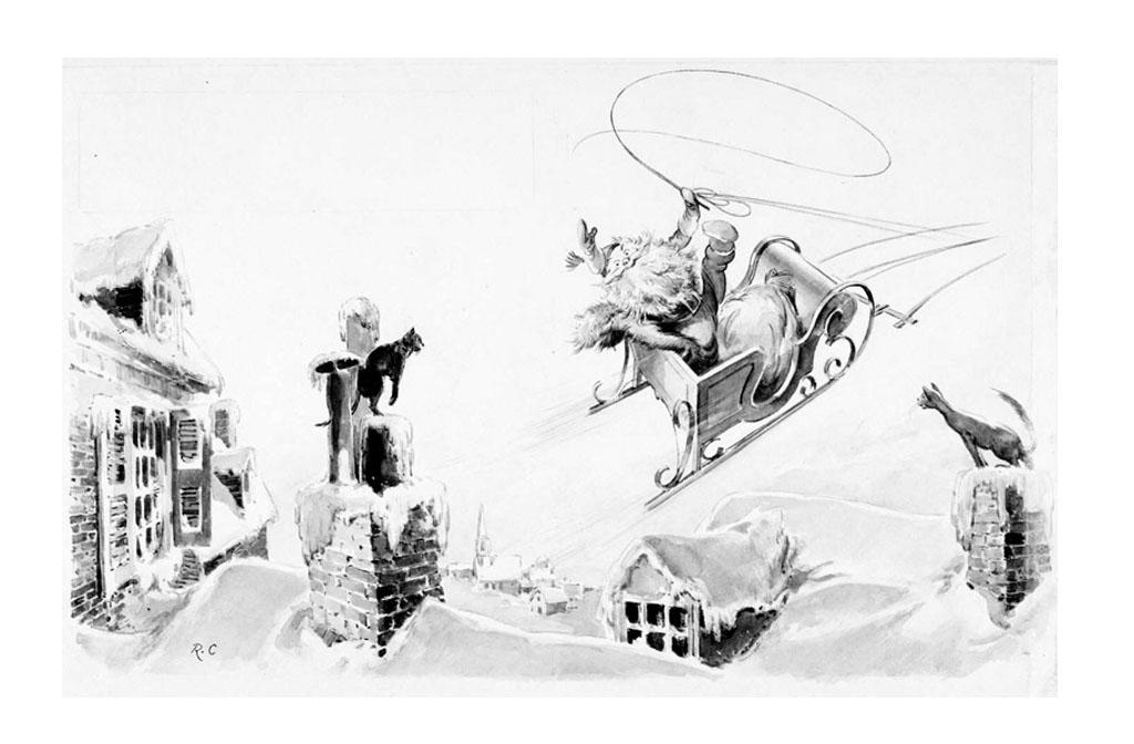 jultomten Målarbild jultomten