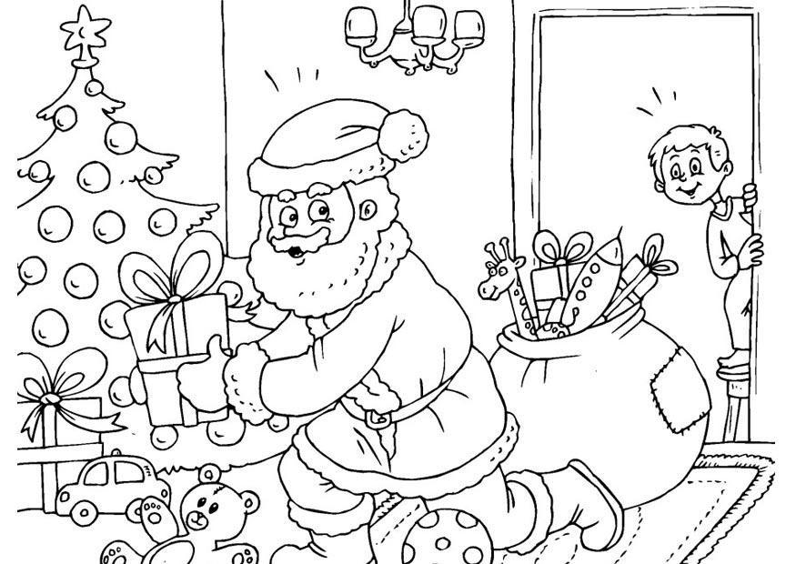 jultomten Målarbild jultomten