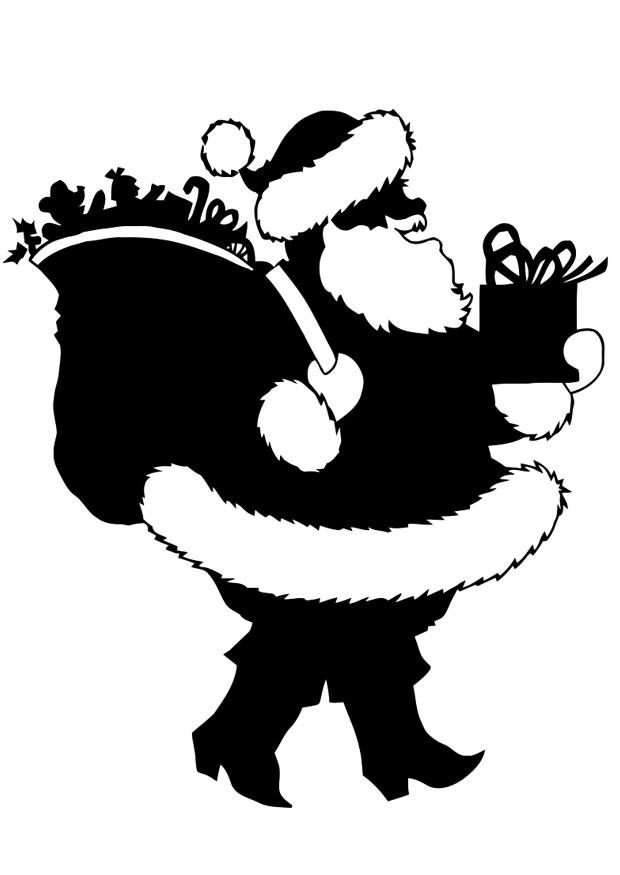 jultomten med julklappar Målarbild jultomten med julklappar