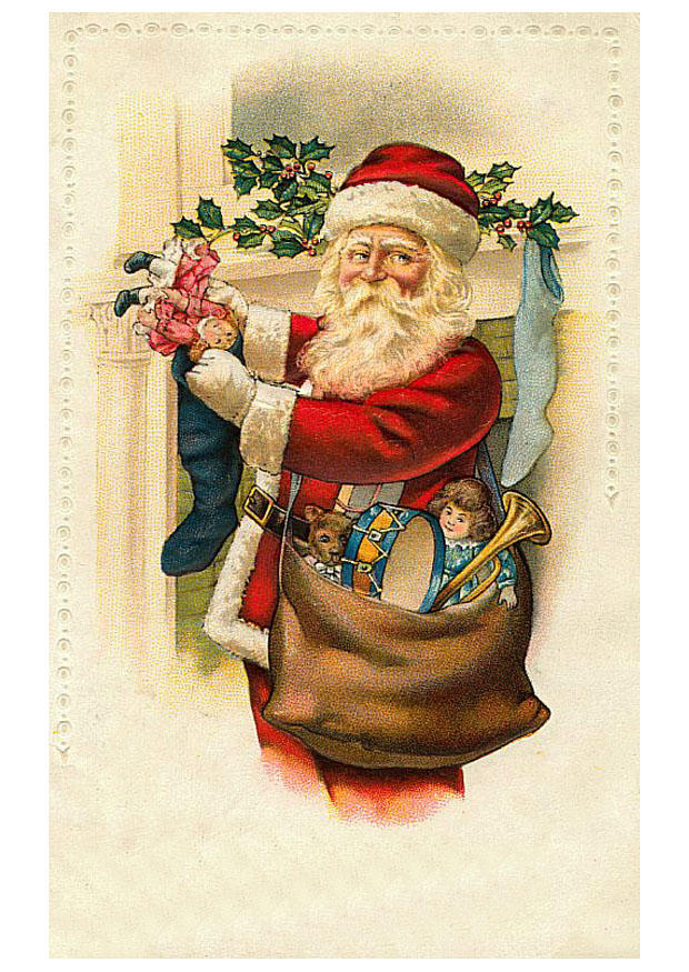 jultomten med leksaker bild jultomten med leksaker