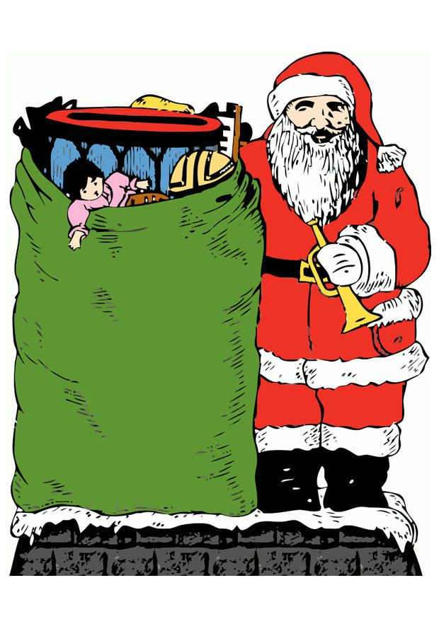 jultomten med leksaker bild jultomten med leksaker
