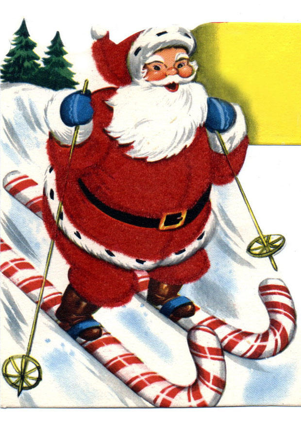jultomten pA¥ skidor bild jultomten pA¥ skidor