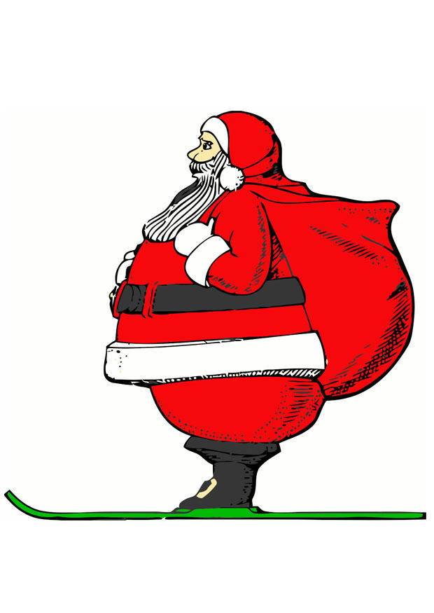 jultomten pA¥ skidor bild jultomten pA¥ skidor