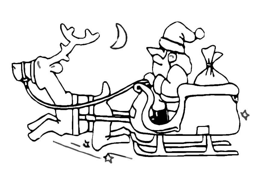 jultomten pA¥ slA¤de Målarbild jultomten pA¥ slA¤de