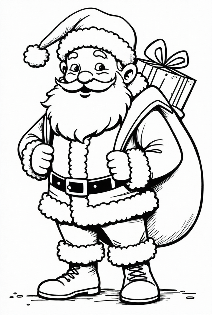 jultomten pA¥ vA¤gen Målarbild jultomten pA¥ vA¤gen