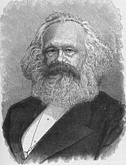 Målarbild karl marx