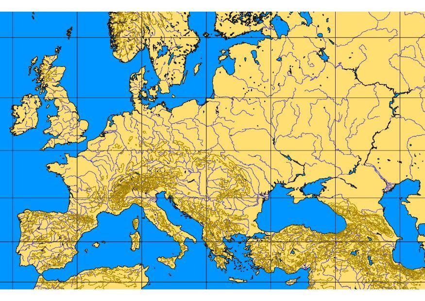 karta A¶ver europas berg och floder bild karta A¶ver europas berg och floder