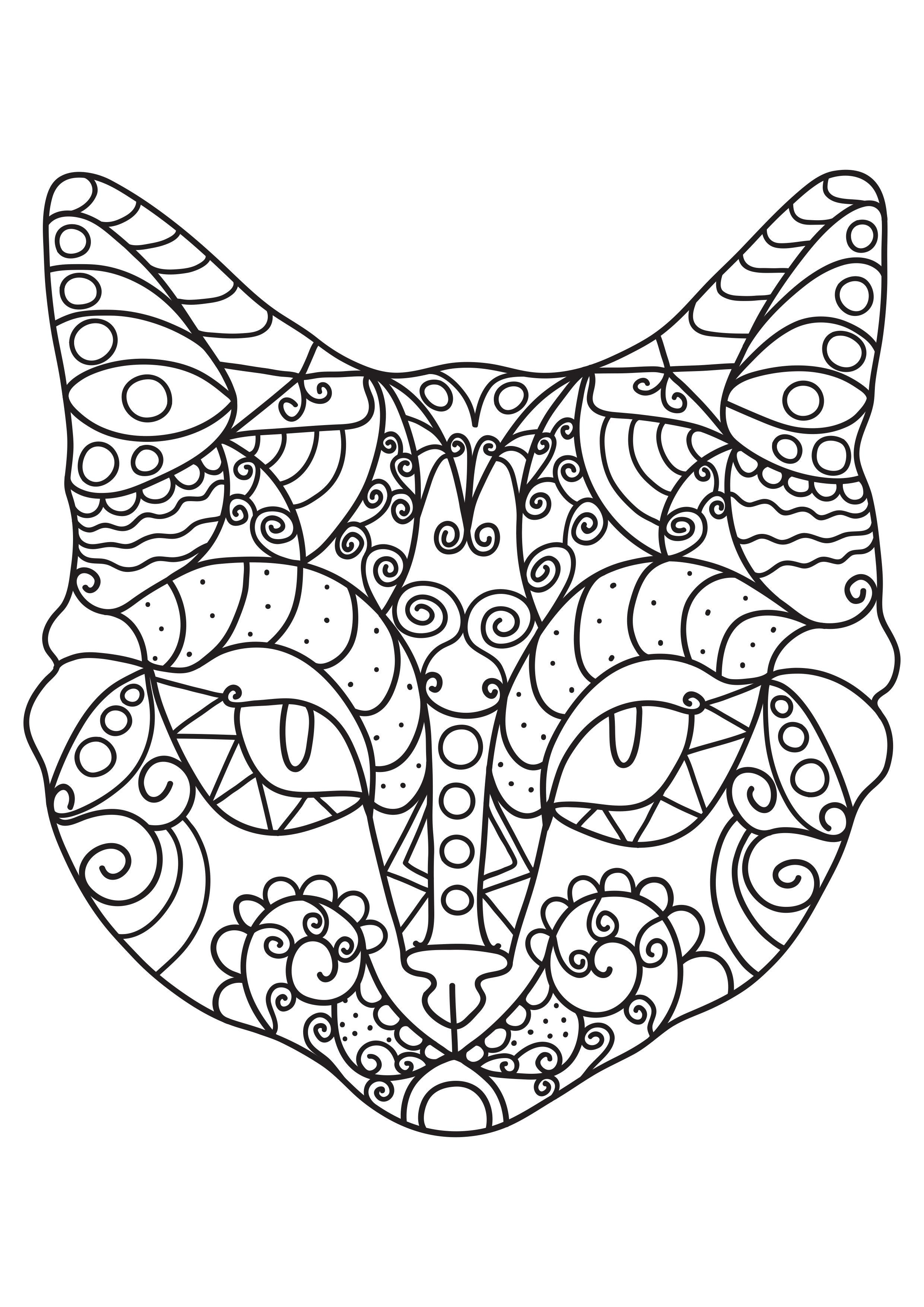 Målarbild katt