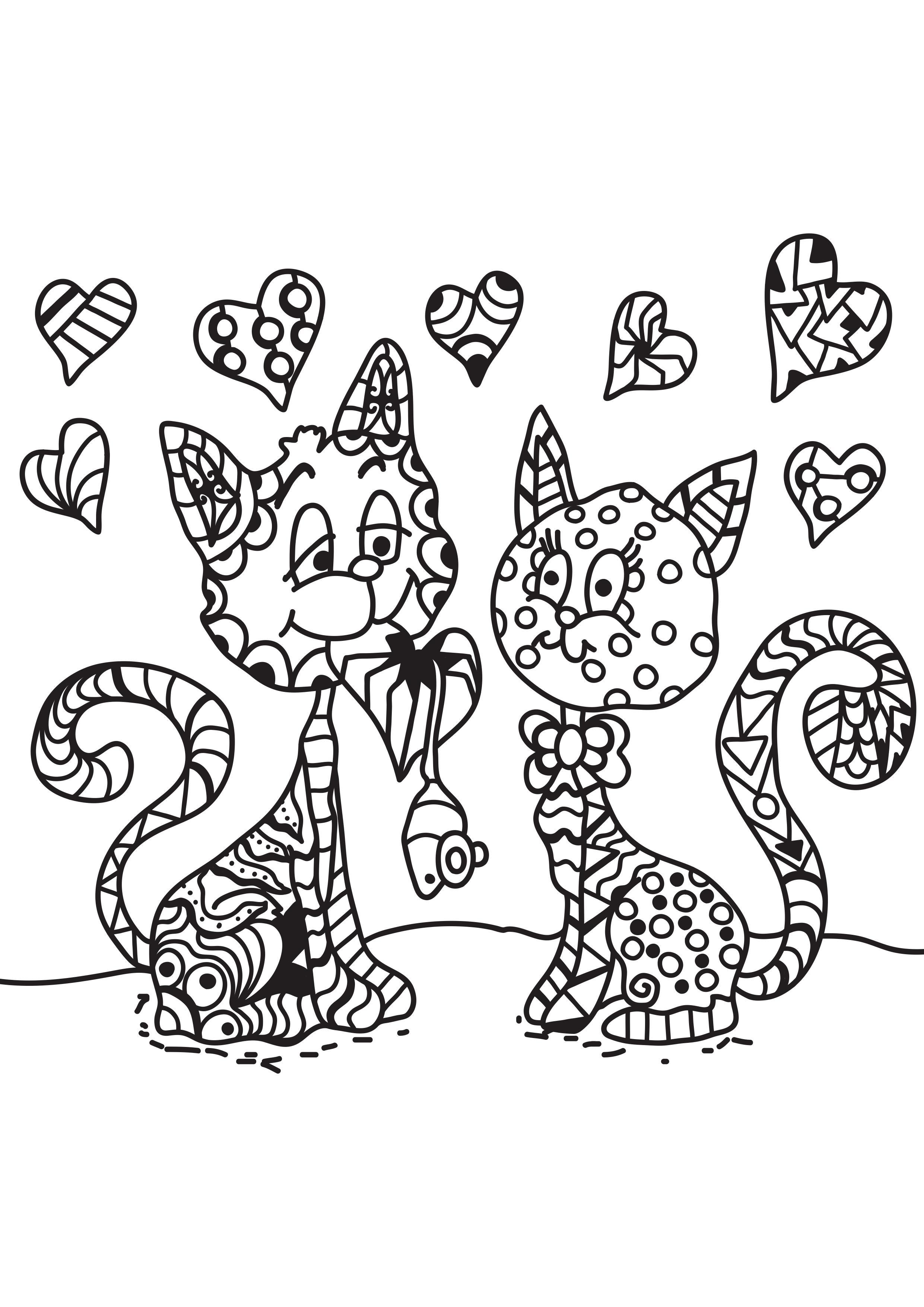 Målarbild katten A¤r kA¤r