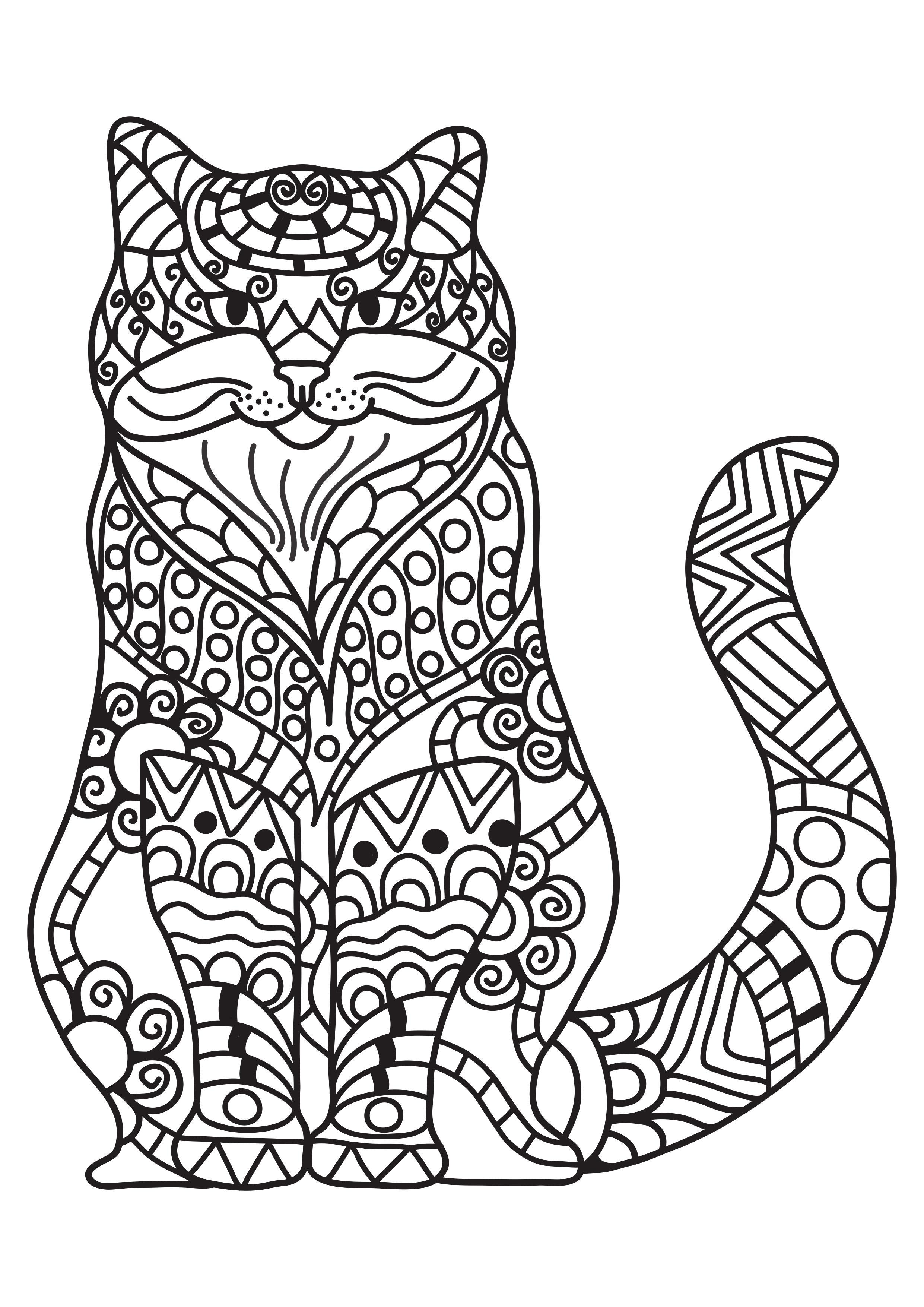 katten ler Målarbild katten ler