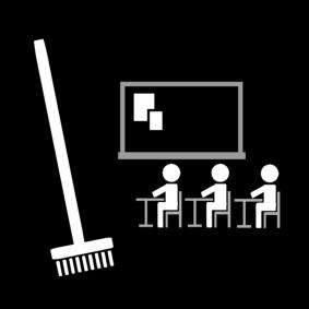 klassrum - ordning Målarbild klassrum - ordning