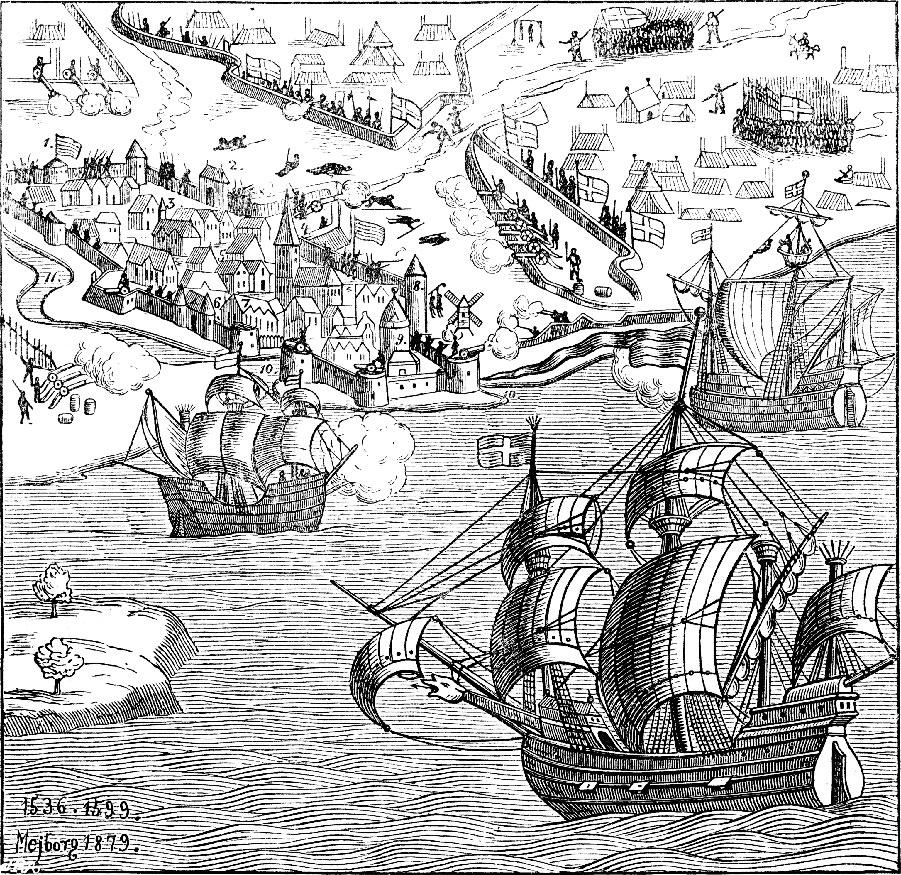 kA¶penhamn 1536 Målarbild kA¶penhamn 1536