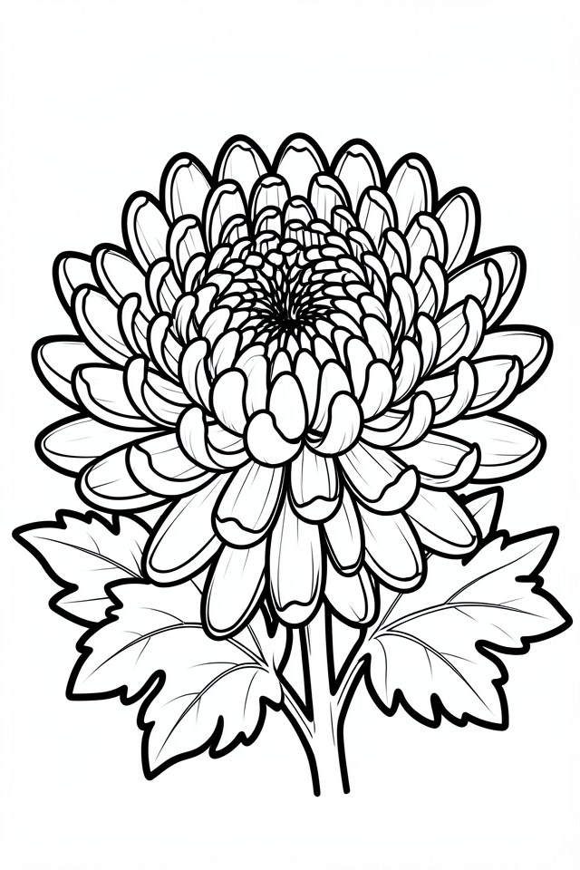 Målarbild krysantemum