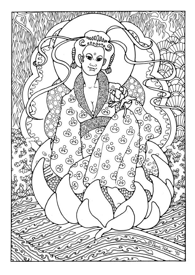 kuan yin Målarbild kuan yin