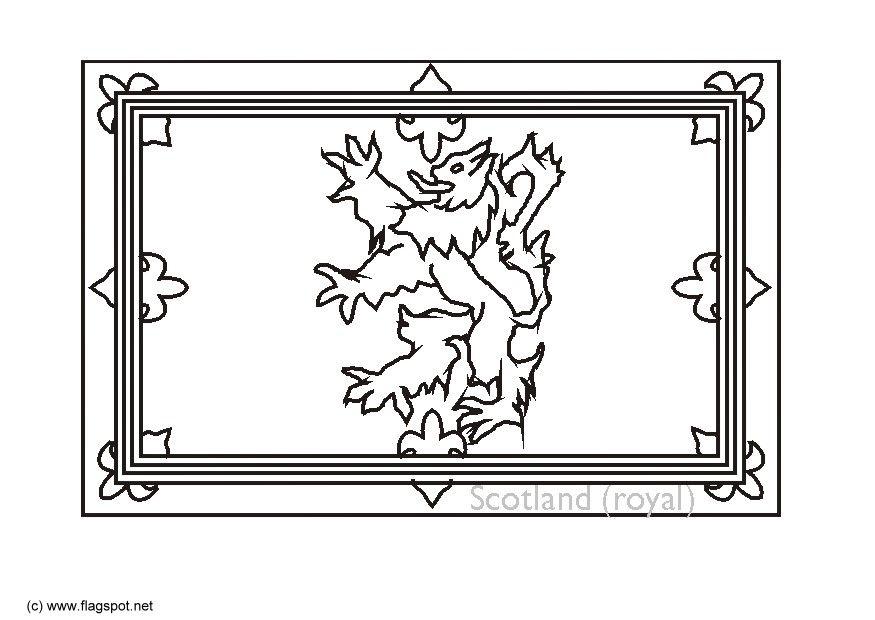 kunglig flagga skottland Målarbild kunglig flagga skottland