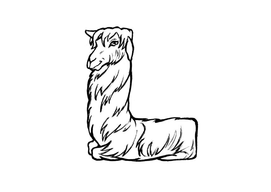 l-llama Målarbild l-llama