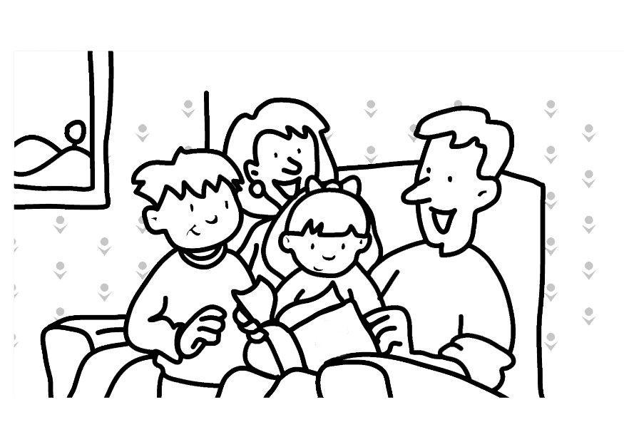 lA¤sning - familj Målarbild lA¤sning - familj