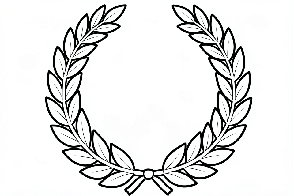 Målarbild lagerkrans