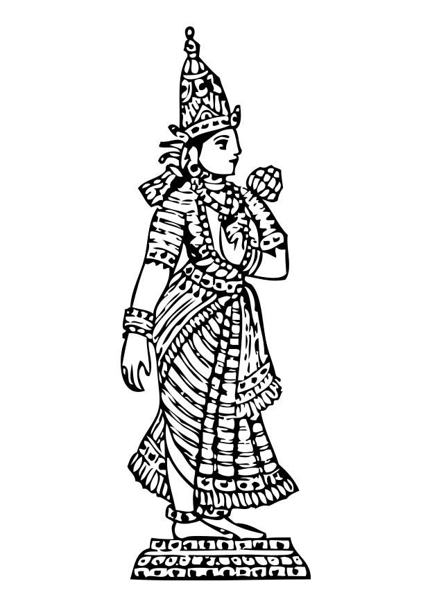 Målarbild lakshmi