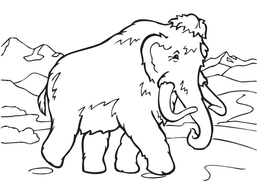 Målarbild lA¥nghA¥rig mammut
