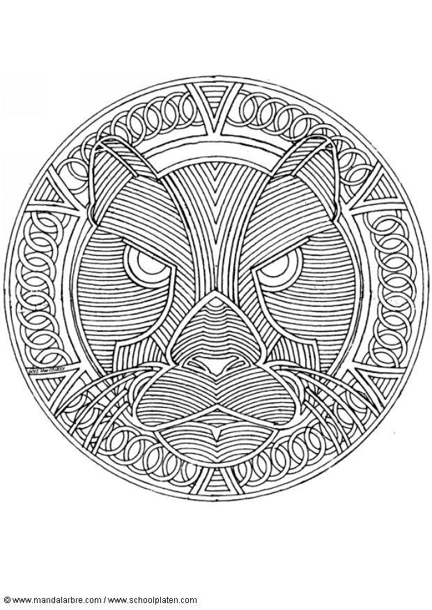 leopard - mandala Målarbild leopard - mandala