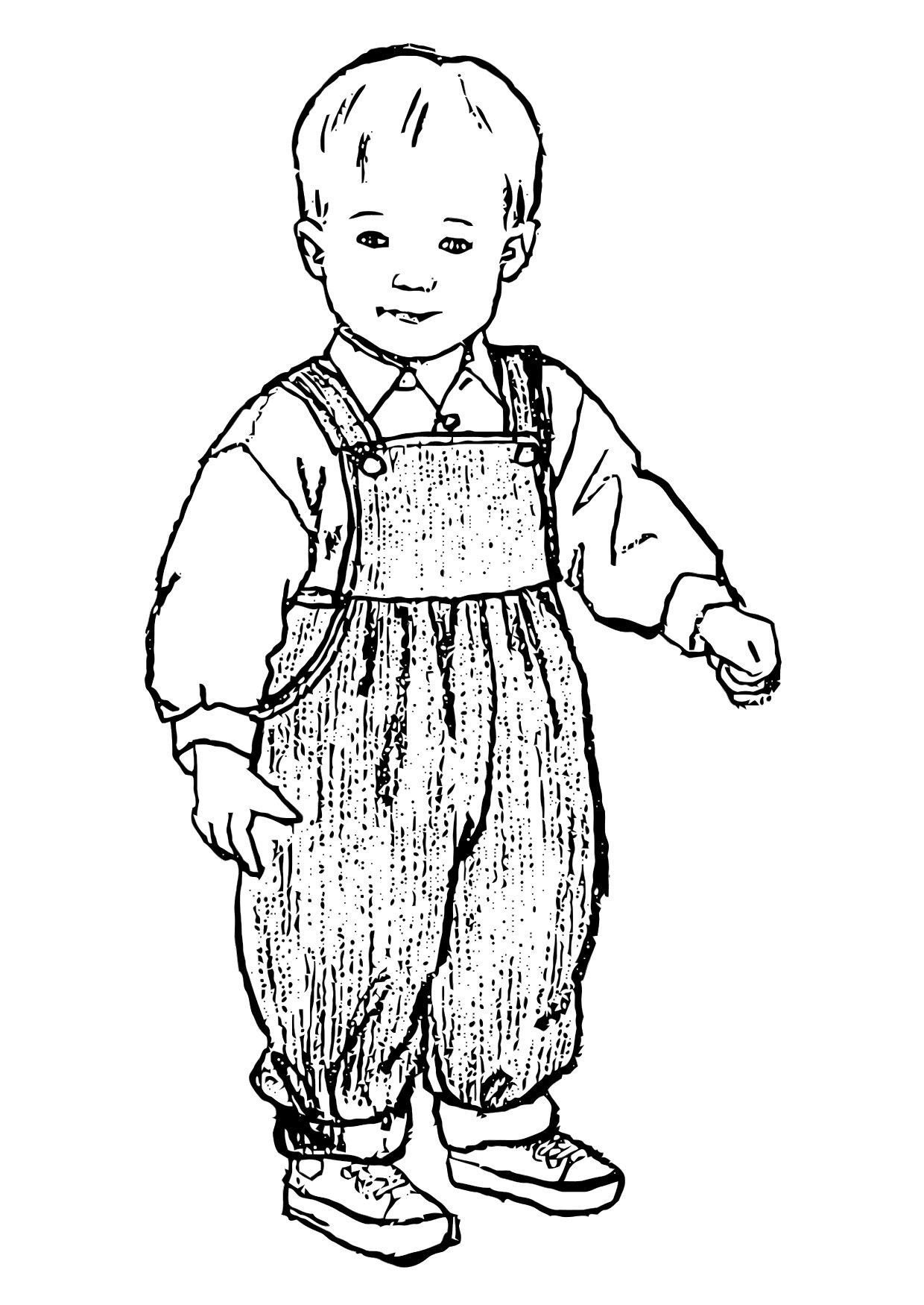liten pojke Målarbild liten pojke