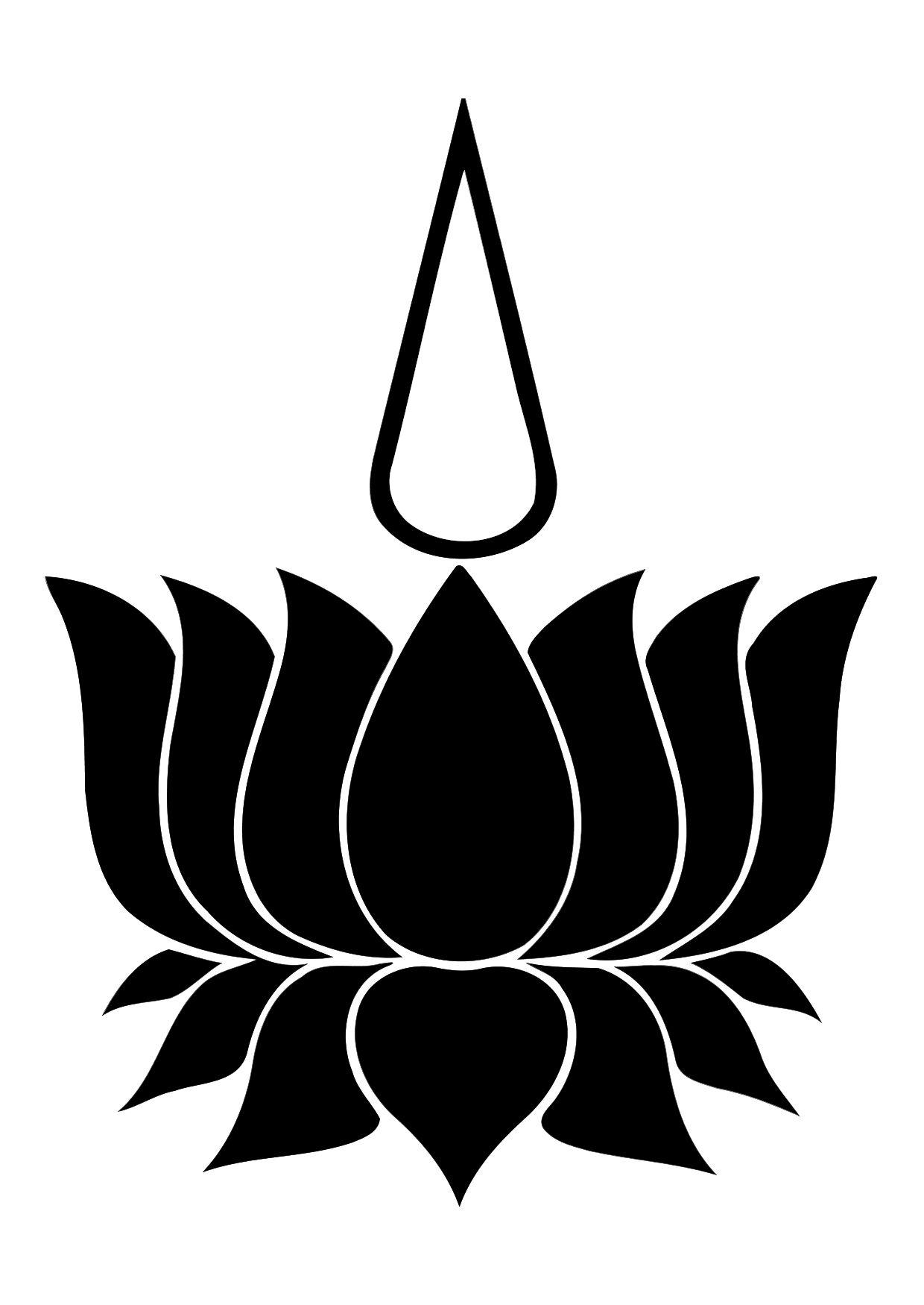 lotus och sjA¤l Målarbild lotus och sjA¤l