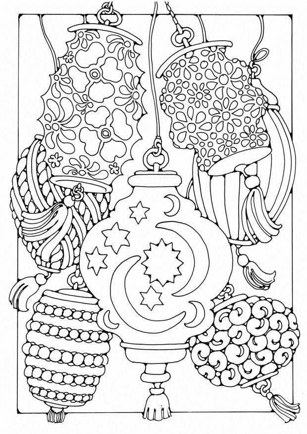 Målarbild lyktor