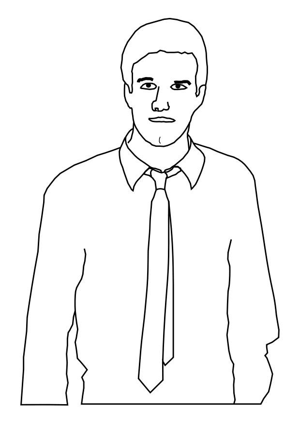 man i slips Målarbild man i slips