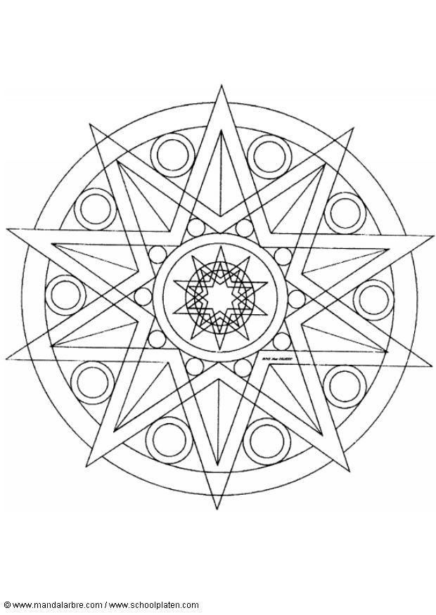 mandala-1502a Målarbild mandala-1502a