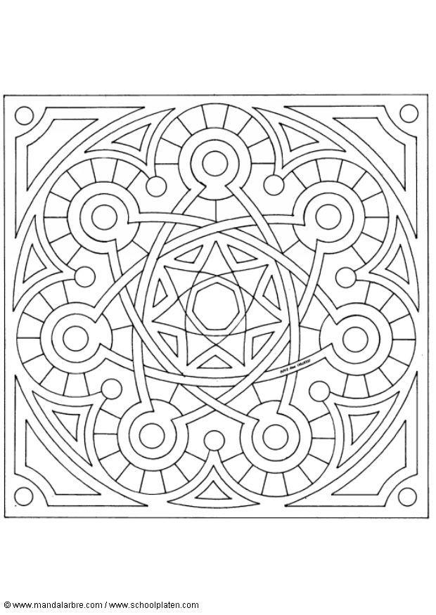 Målarbild mandala 1502b