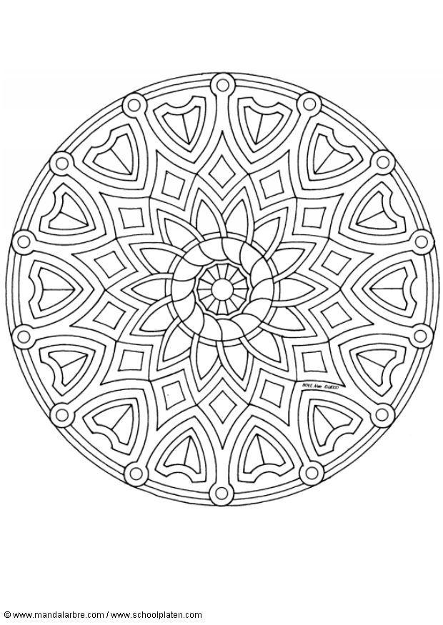 mandala-1602a Målarbild mandala-1602a