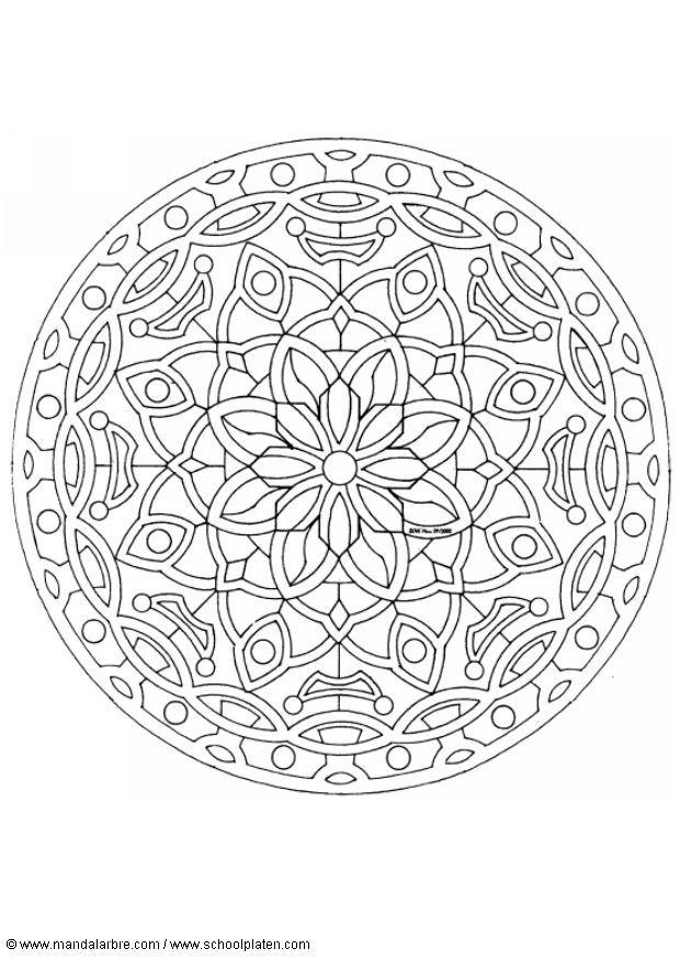 mandala-1602c Målarbild mandala-1602c