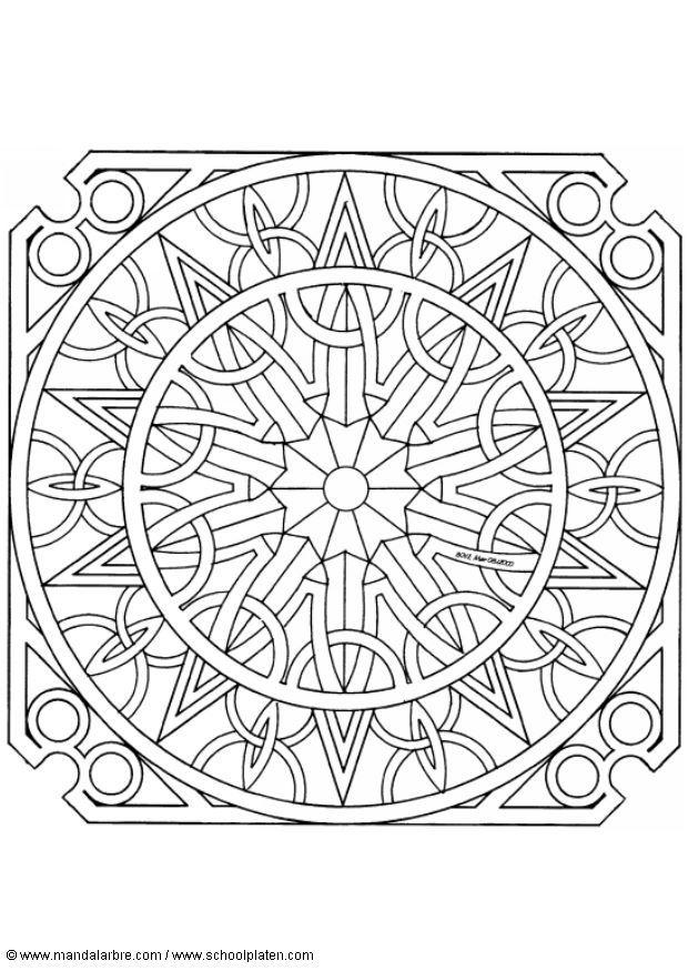mandala-1602h Målarbild mandala-1602h