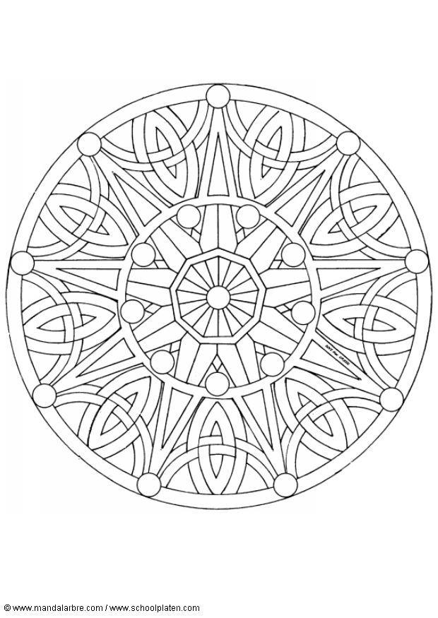 mandala-1702b Målarbild mandala-1702b