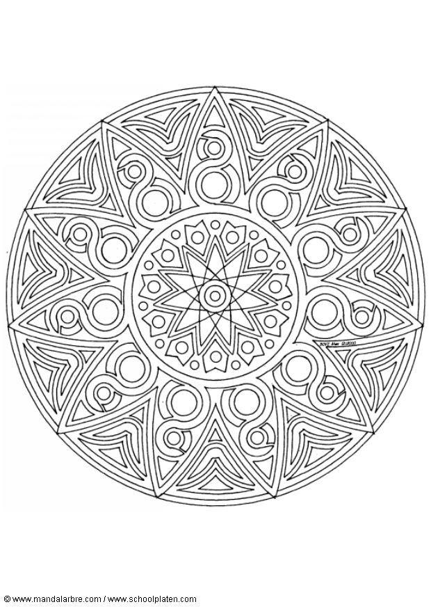 mandala-1702o Målarbild mandala-1702o